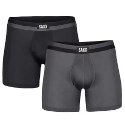 SAXX Mens Sport Mesh Boxer Brief Fly 2pk